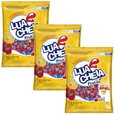 Imagem de Bala Frutas Mistas Lua Cheia Mastigavel Dori Kit 3 Pacotes 1,2kg Kits na Web