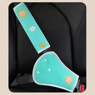 Imagem de Capa de cinto de segurança para crianças, capa de cinto de segurança infantil de animal fofo e capa de almofada com alças respiráveis macias