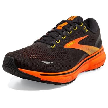 Imagem de Brooks Tênis de corrida masculino Ghost 15 Neutral, Preto, amarelo, vermelho, 8.5