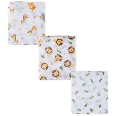 Imagem de Toalha Fralda de pano para Bebê 70 cm x 1,07 m 3 Unidades Incomfral, N