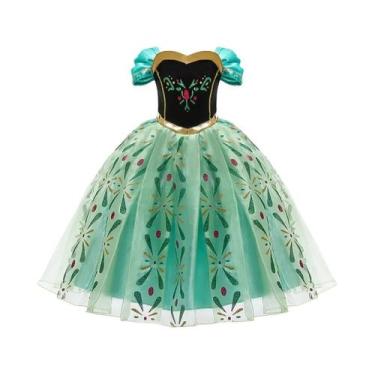 Imagem de Vestido Infantil de Princesa Elsa e Anna - Fantasia Floral para Festa 