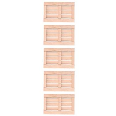 Imagem de Acouto 5pcs Tapetes de Madeira para Copos, Isolamento Térmico DIY - Porta-copos Antiderrapantes para Uso Em Casa, Escritório e Restaurante