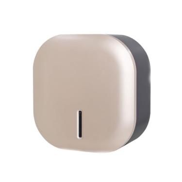 Imagem de Porta-toalhas de papel hotel banheiro grande rolo de papel caixa de plástico de parede sem perfuração caixa de papel comercial grande recipiente de papel (E)