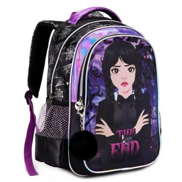 Imagem de Mochila Costas Infantil Feminina Addans Wandinha Denlex-Feminino