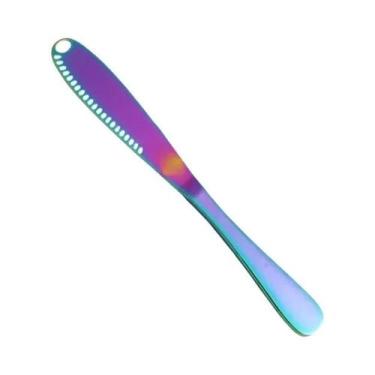 Imagem de Faca De Queijo E Manteiga Em Aço Inoxidável Com Furos Para Pão, Geleia