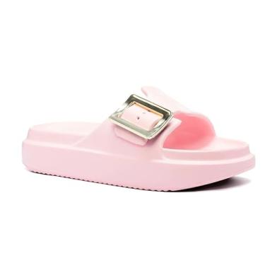 Imagem de Chinelo Feminino EVA 100% Confortável com Enfeite Metalizado – Leve, Macio e Estiloso (Rosa, BR, Adulto, Faixa Numérico, 35, 36)