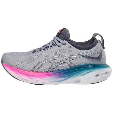 Imagem de ASICS T nis de corrida feminino Gel-Nimbus 25, Folha de pedra/branco, 8.5
