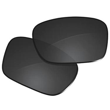 Imagem de Lentes de óculos de sol Glintbay 100% de ajuste preciso para substituição para discórdia óptica de espião, Polarized Advanced Black, Small