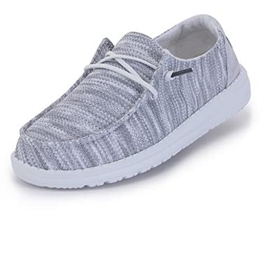 Imagem de Hey Dude Wendy Chambray feminino | Sapatos femininos | Mocassins femininos com cadarço | Confortável e leve, Wendy Glacier Cinza, 41
