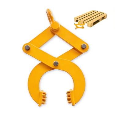 Imagem de Braçadeira extrator de paletes, extrator de paletes de 1T/1,020 kg, extrator de paletes resistente para puxar paletes, madeiras ou abertura de mandíbula de 20 cm (laranja, 1020.6 kg)