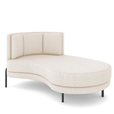 Imagem de Sofá Chaise Longue Living Lucca Direito D02 Linho Cru D-461