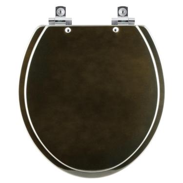 Imagem de Assento Sanitário Soft Close Convencional Oval Marrom Degrade Para Vaso Ideal Standard