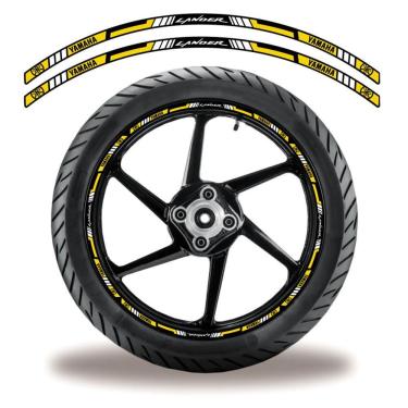 Imagem de Friso De Roda Adesivo Refletivo Moto Yamaha Lander Amarelo Amarelo