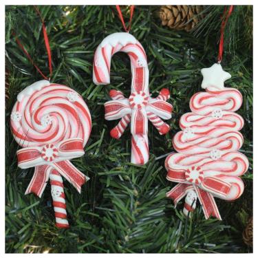 Imagem de Kit 6 Enfeites Pendentes Rosa Para árvore De Natal