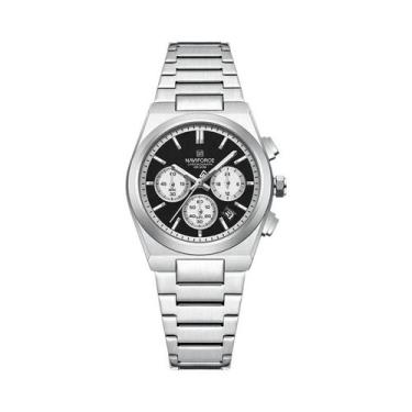 Imagem de Relógios De Casal À Prova d'Água Com Pulseira De Aço E Cronógrafo De Q