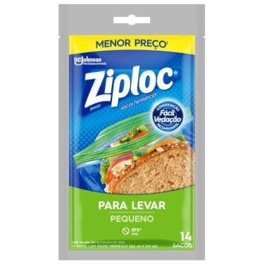 Imagem de Ziploc Saco Hermético para Levar, Organizador, Tamanho Pequeno, 14 Unidades