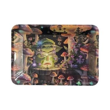 Imagem de Bandeja De Armazenamento De Metal 18x12,5cm Para Cigarros E Ervas, Est