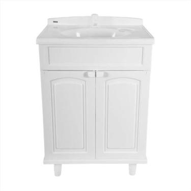 Imagem de Gabinete Banheiro Armario 92cm Com Cuba Astra Gab Max, Branco