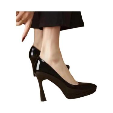 Imagem de Sapatos De Salto Alto Impermeáveis Para Mulheres, Plataforma Stiletto,