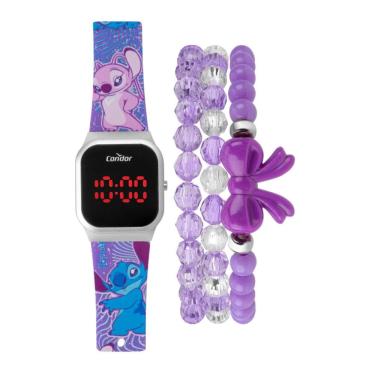 Imagem de Relógio Condor Feminino Ref: Cohb21aaf/k8n Infantil LED Stitch