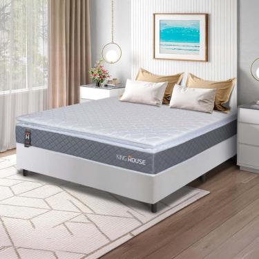 Imagem de Cama Box Luanda Espuma D28 Casal 138x188 Branco King House