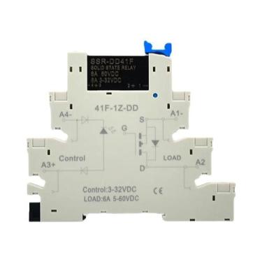 Imagem de Módulo De Relé De Estado Sólido AC 6A Slim Com Controle DC Para Trilho
