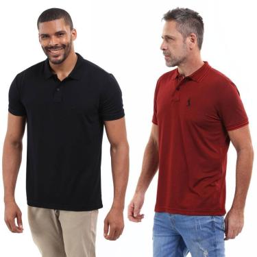 Imagem de Kit 2 Camisa Polo Masculina Dia a Dia Conforto