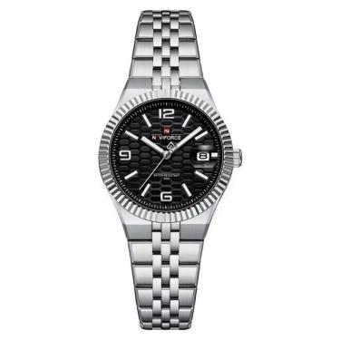 Imagem de Relógio de Pulso de Quartzo Feminino com Bracelete em Aço A Prova d`Água