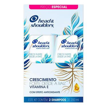 Imagem de Kit Shampoo Crescimento e Anticaspa 2x200ml Head & Shoulders Vitamina E Antioxidante