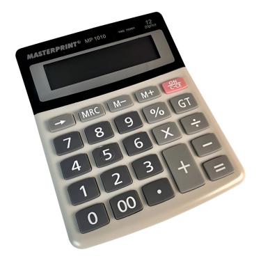 Imagem de Calculadora Manual 12 Dígitos Mp 1010 Masterprint Cor Cinza