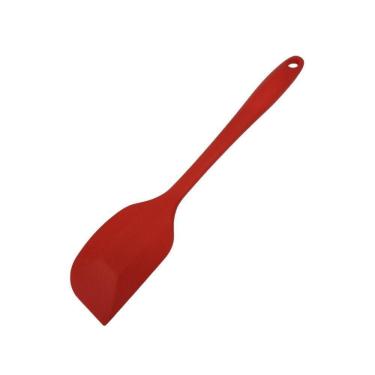 Imagem de Espátula Reta De Silicone Vermelha 27cm Coberturas Fechada Com Suporte