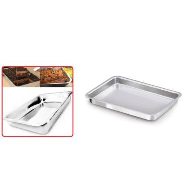 Imagem de Conjunto Com 3 (três) Formas Assadeira Retangular Padrão Alumínio Poli