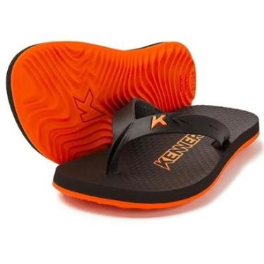 Imagem de Chinelo Infantil Kenner New Summer Kids - Preto e Laranja - 27/28-Masculino