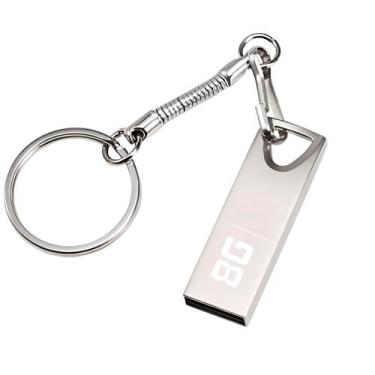 Imagem de Pendrive Prateado Chaveiro 8GB Memory Stick Drive USB - GXM