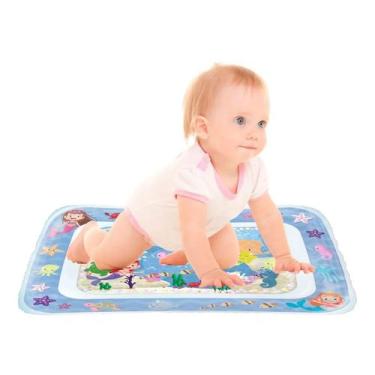 Imagem de Tapete Infantil Atividades Inflável Bebê Aquário Sereia - Brincadeira 