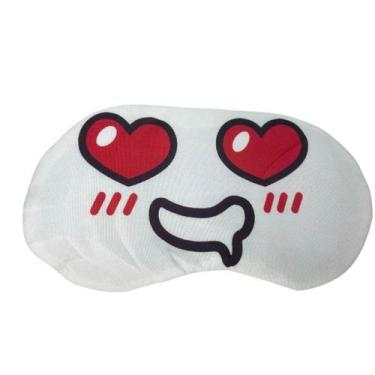 Imagem de mascara de dormir p/ viagens tapa olho emogi bloqueia luz - Doces Sonh