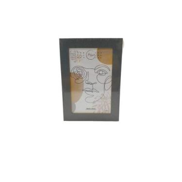 Imagem de Porta Retrato Borda Gold - 10x15 cm - Cinza - ZUN1011 - Zein