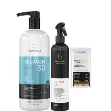 Imagem de Borabella Selagem 3D 1 Litro + Fluido Escova Brush 300ml