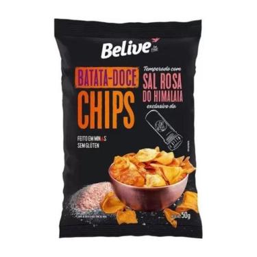 Imagem de Batata Doce Chips Sal Rosa Sem Glúten Belive 50g
