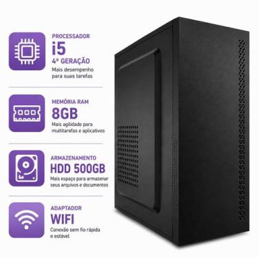 Imagem de Computador Intel i5 De 4ª Geração 8gb Ram Ddr3 Hd 500gb Desktop Torre 