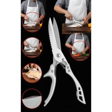 Imagem de Tesoura Cozinha Aço Inox 26cm P/ Frango e Peixe - Congratulations Stor
