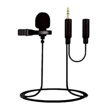 Imagem de Microfone De Lapela Para Celular Profissional Lavalier entrada P2
