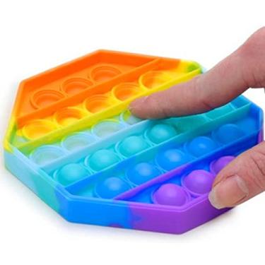 Imagem de Fidget Toys Hand Spinner Octogonal Pop It Bolha Colorida