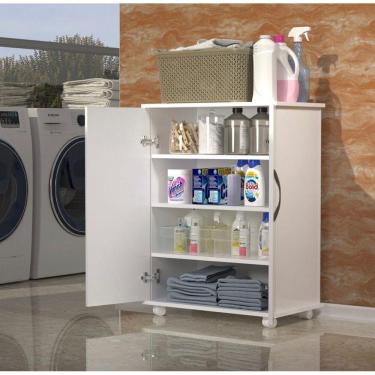 Imagem de Armário Sapateira Multiuso 2 Portas Com Rodas Mod13 72x60cm