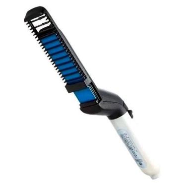 Imagem de Pente Elétrico E Chapinha Modeladora De Cabelo Barba Unissex