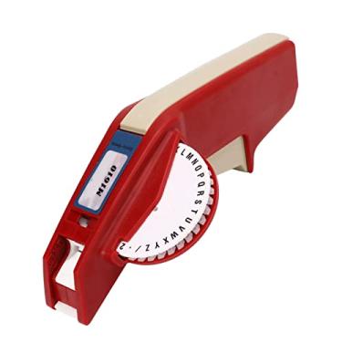 Imagem de Asixxsix Etiquetadora de gravação, máquina de etiquetagem portátil com 2 fitas coloridas, operação com uma mão, manual portátil, impressora de gravação 3D, máquina de etiquetagem para organização e decoração "faça você mesmo" (preto)