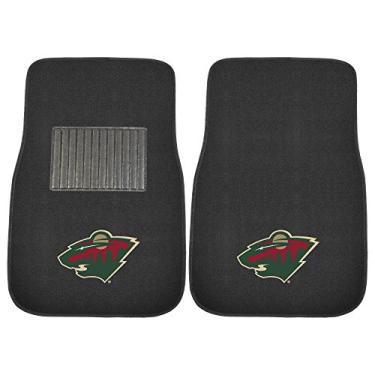 Imagem de FANMATS 17182 NHL Minnesota Wild Conjunto de tapetes para carro bordados, 43 cm x 65 cm