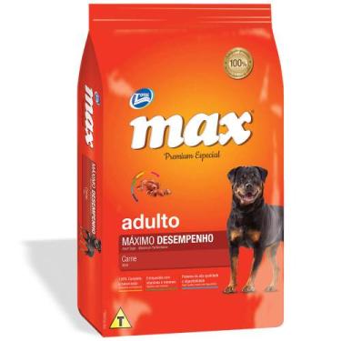Imagem de Ração Max Premium Máximo Desempenho Cães Adultos Sabor Carne 20 Kg - T
