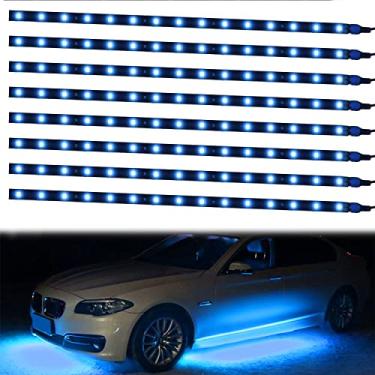 Imagem de XT AUTO 8 peças 12V super brilhante 30 cm 15 LED flexível à prova d'água tira de luz LED para decoração interior e exterior de carro DRL luz de dia ou barco ônibus jardim