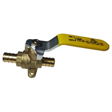 Imagem de 10 peças de válvula de esfera de desligamento PEX de 1/2" com orelha caída – porta completa, latão sem chumbo
